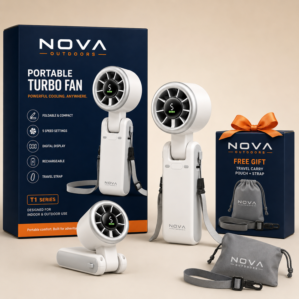 Nova Outdoors JetForce Portable Handheld Turbo Fan