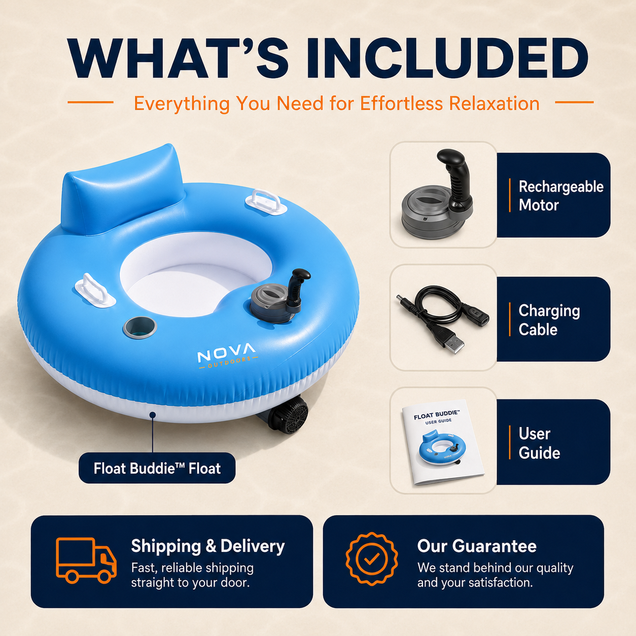 Nova Outdoors Float Buddie  Motorized Pool Float
