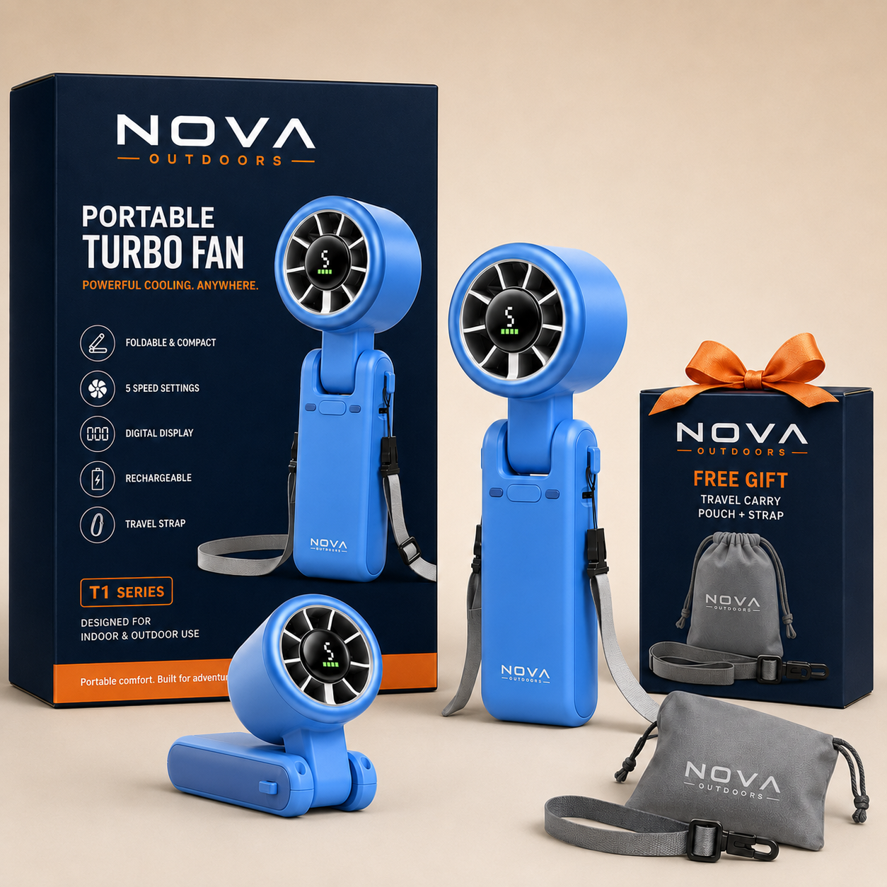 Nova Outdoors JetForce Portable Handheld Turbo Fan