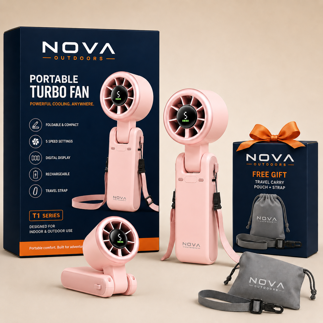 Nova Outdoors JetForce Portable Handheld Turbo Fan