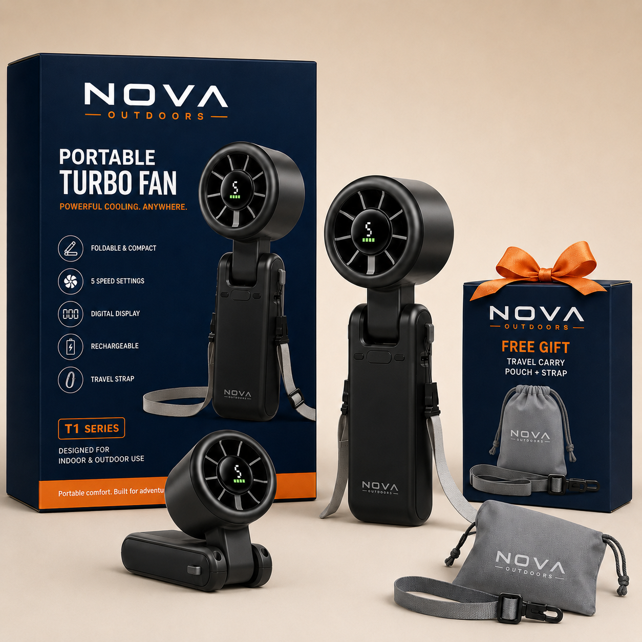 Nova Outdoors JetForce Portable Handheld Turbo Fan