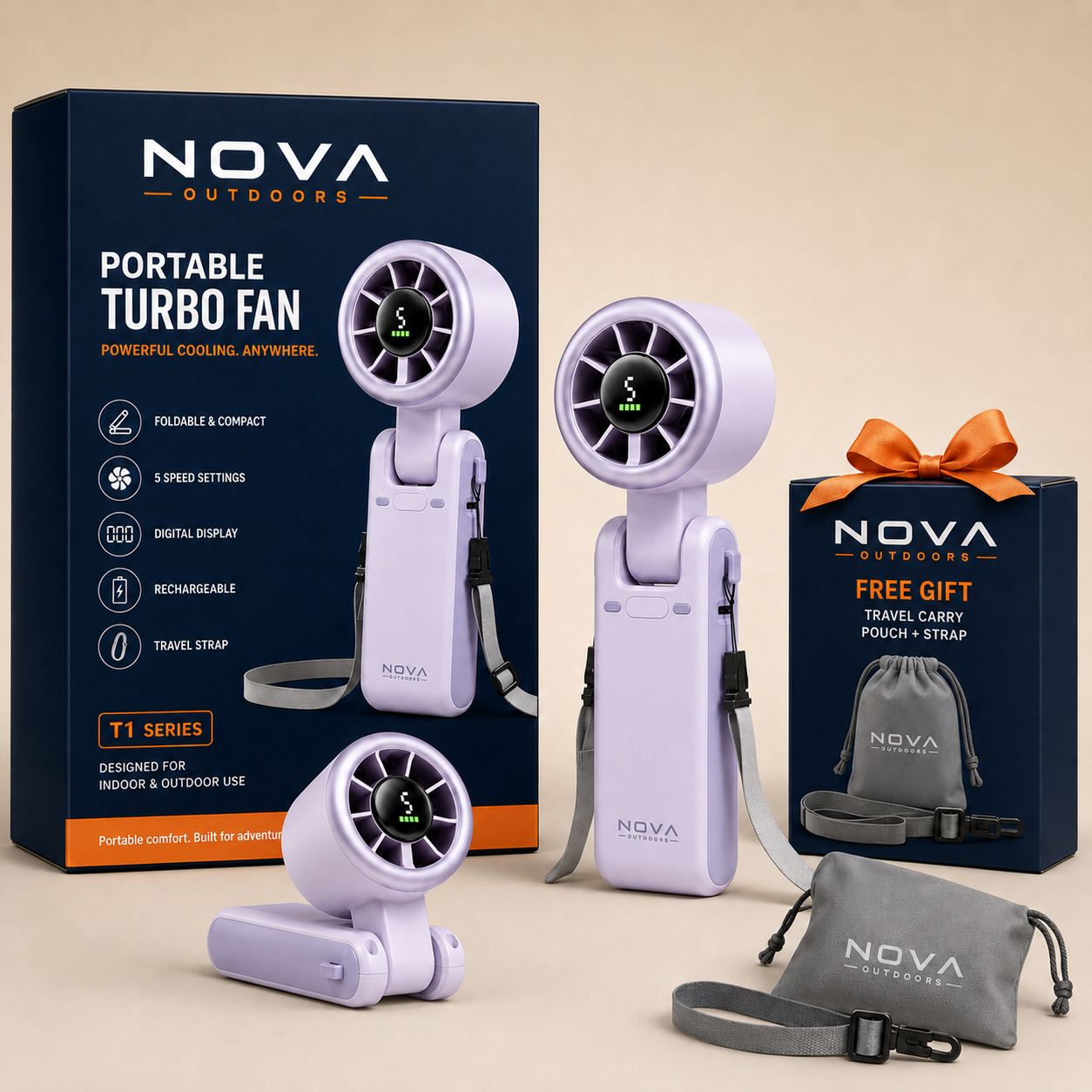 Nova Outdoors JetForce Portable Handheld Turbo Fan