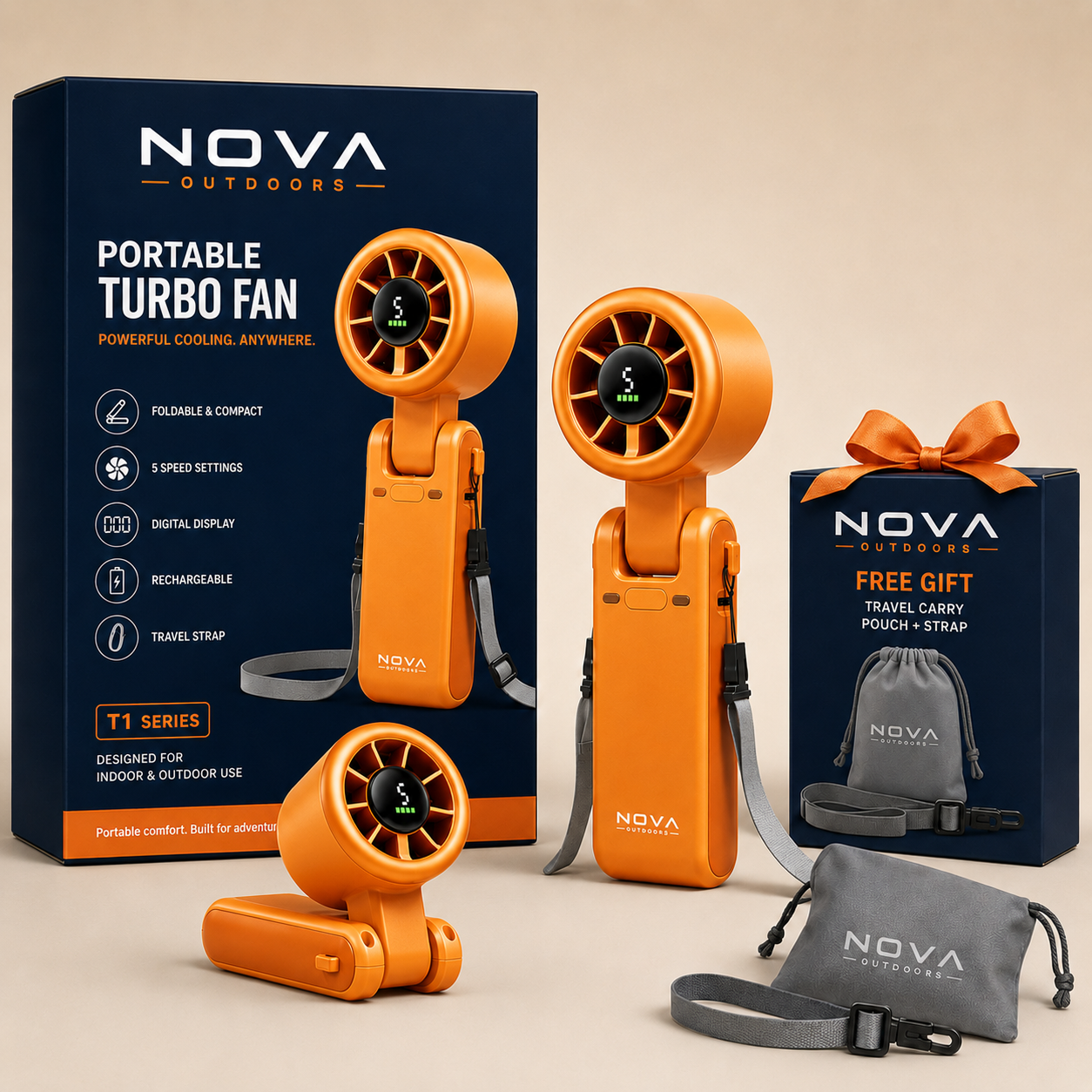 Nova Outdoors JetForce Portable Handheld Turbo Fan