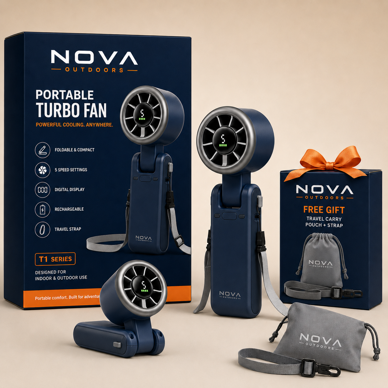 Nova Outdoors JetForce Portable Handheld Turbo Fan